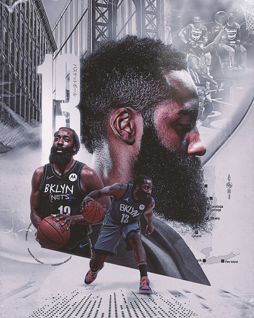 James Harden Poster Template – Photoshop Canva Editable