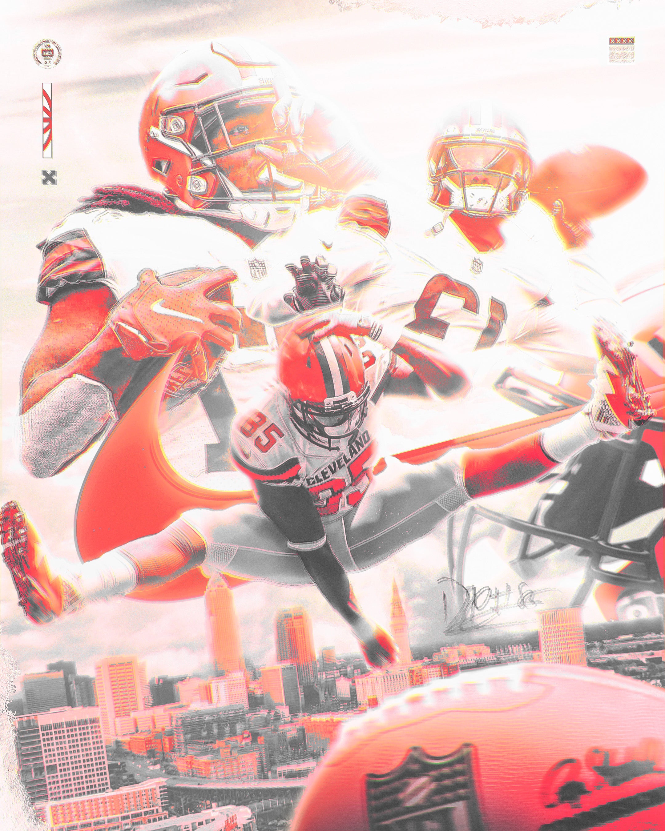 NFL Poster Template – Photoshop & Canva Editable