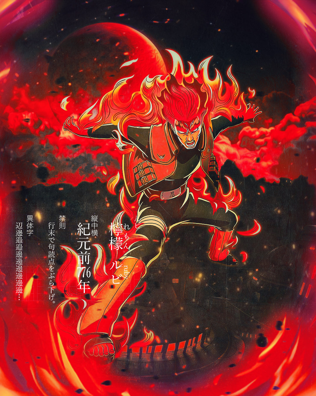 Anime Poster Template – Photoshop & Canva Editable