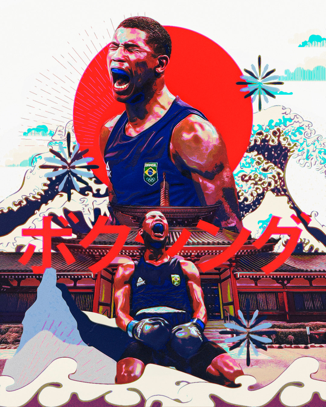 Brazil Boxing Poster Template – Photoshop & Canva Editable