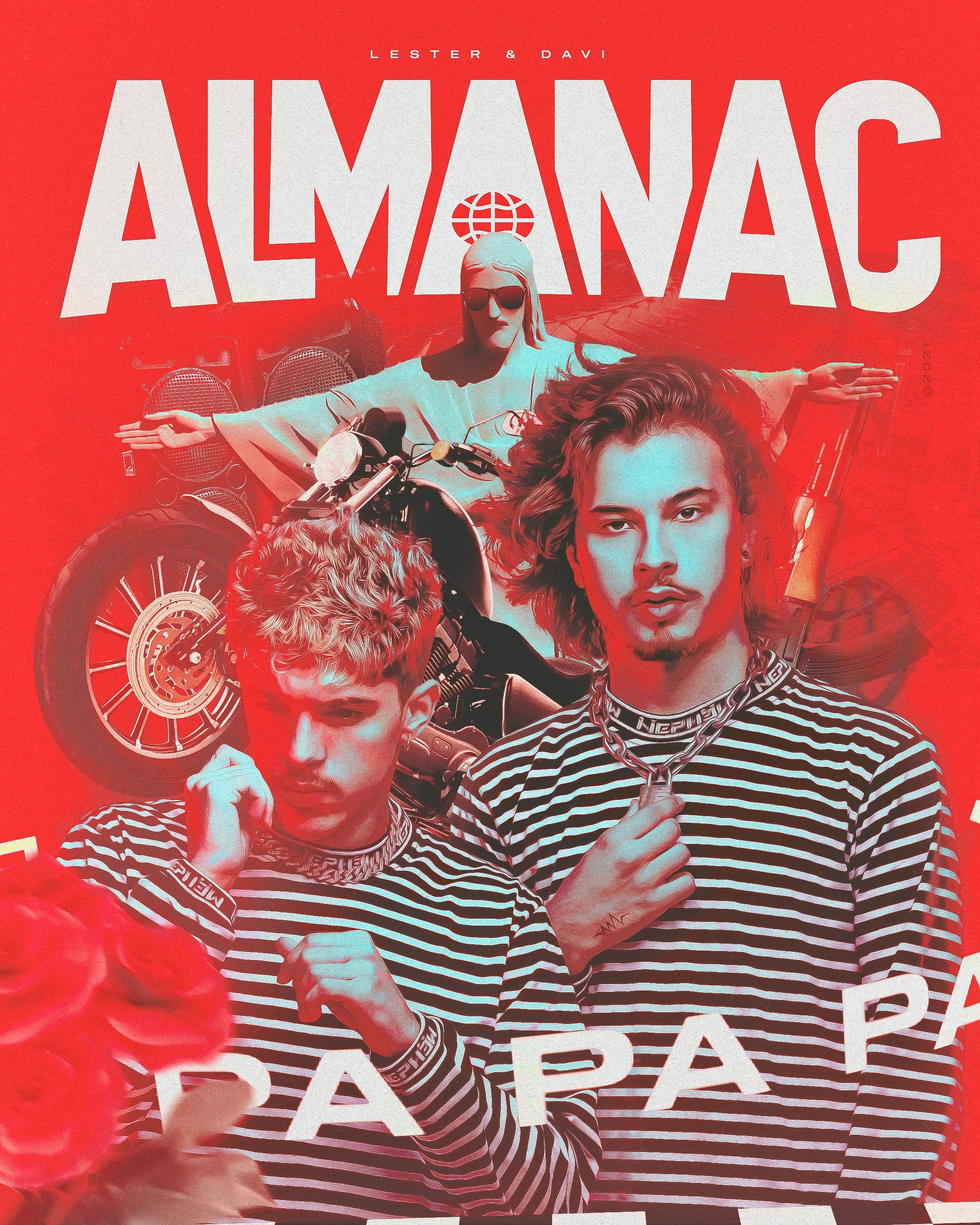 Lester Almanac Rap Poster Template – Photoshop & Canva Editable