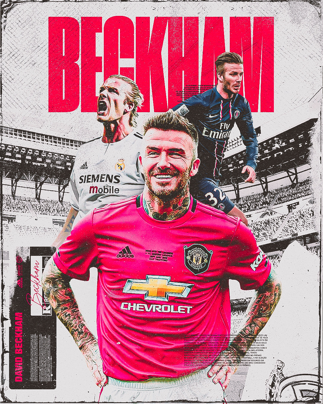 David Beckham Poster Template – Photoshop & Canva Editable