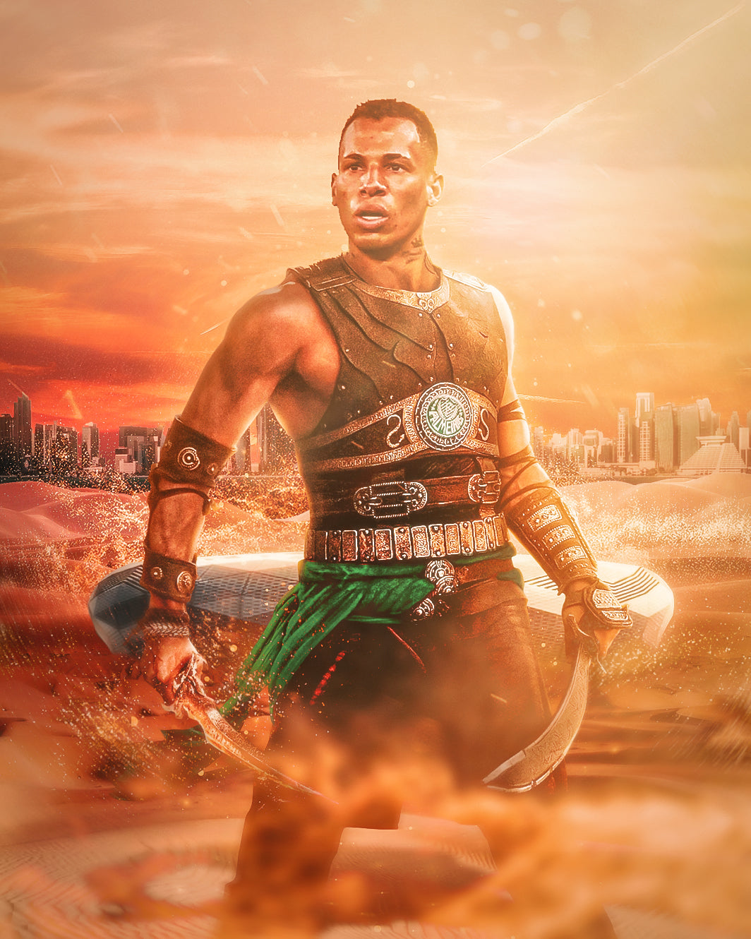 Breno Football Poster Template – Photoshop & Canva Editable