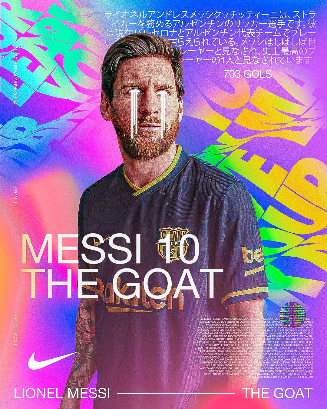 Lionel Messi Poster Template – Photoshop & Canva Editable