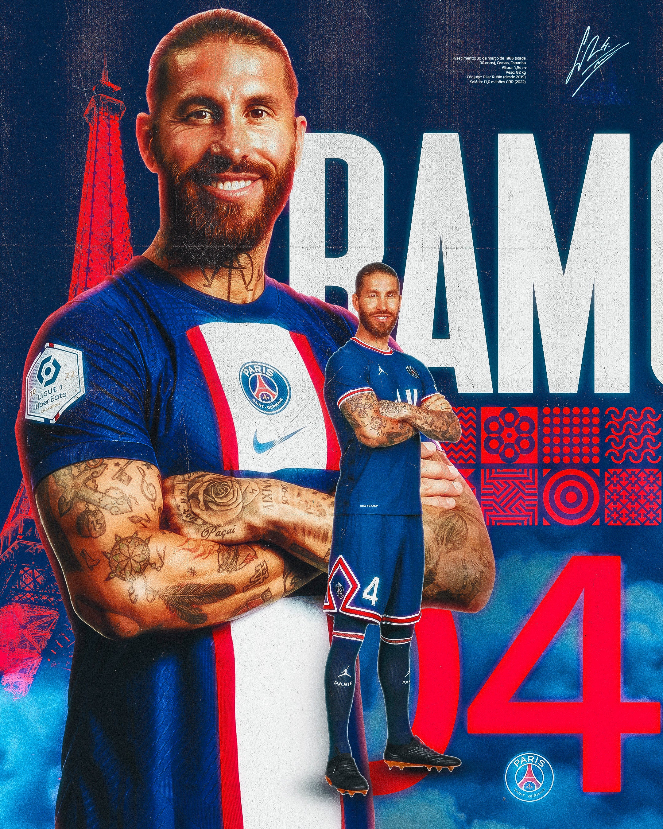 Gonçalo Ramos Poster Template – Photoshop & Canva Editable