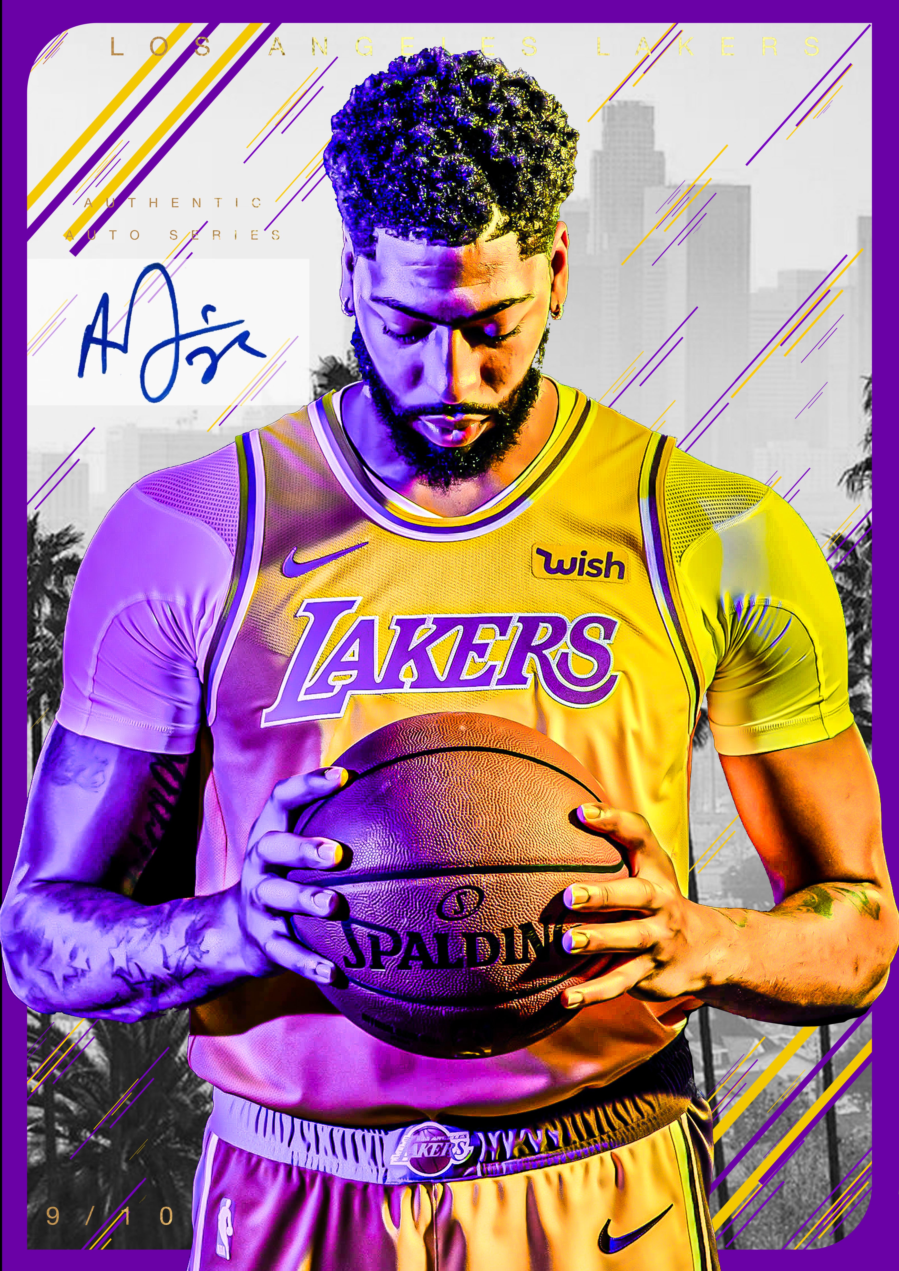 Anthony Davis Lakers Poster Template – Photoshop & Canva Editable