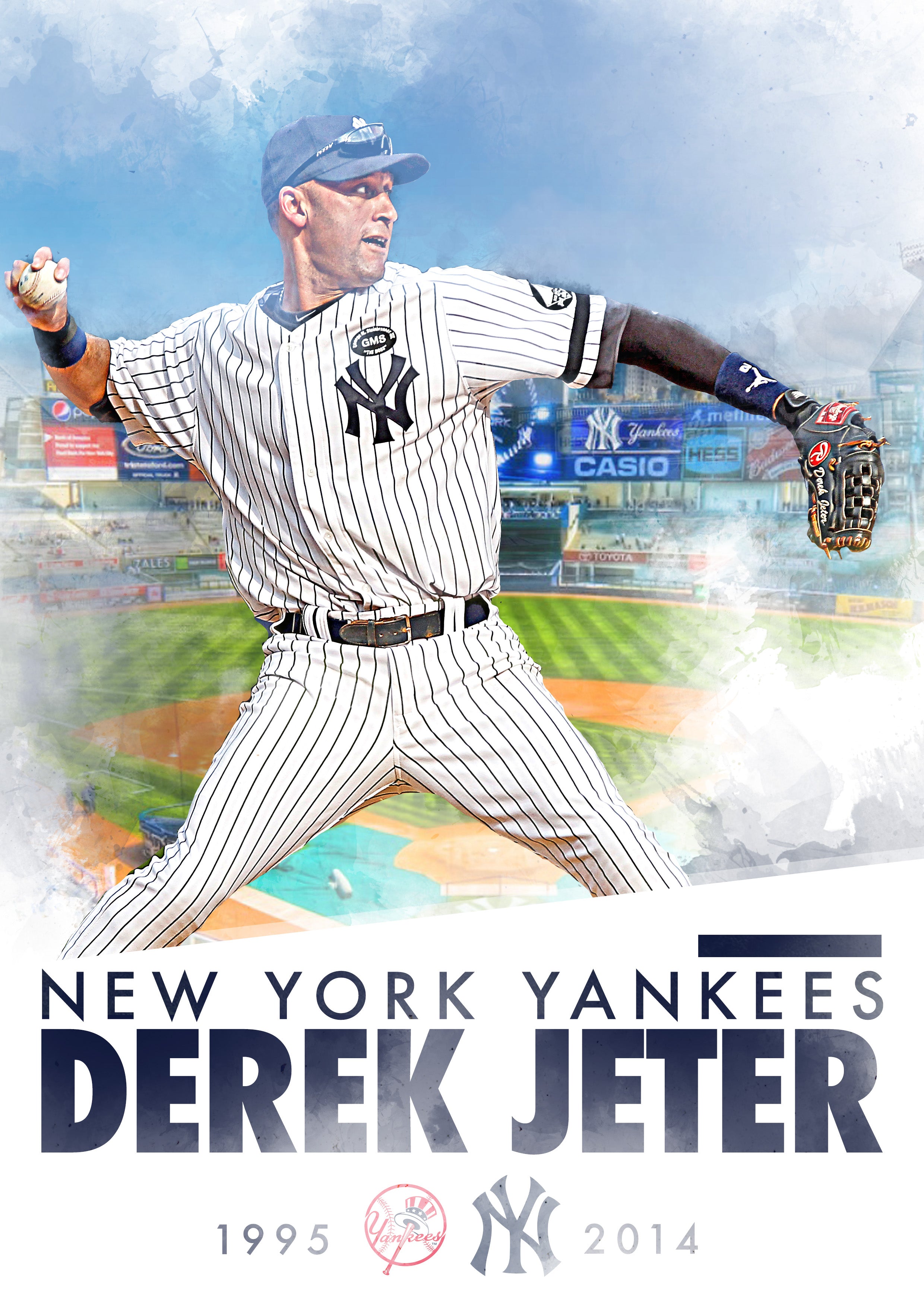 Derek Jeter Poster Template Vol. 2 – Photoshop & Canva Editable