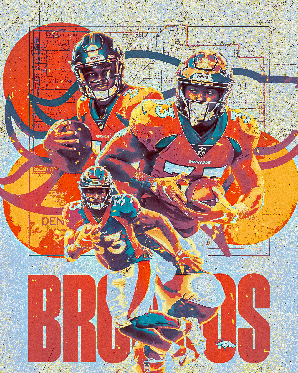 Javont Williams NFL Poster Template – Photoshop & Canva Editable