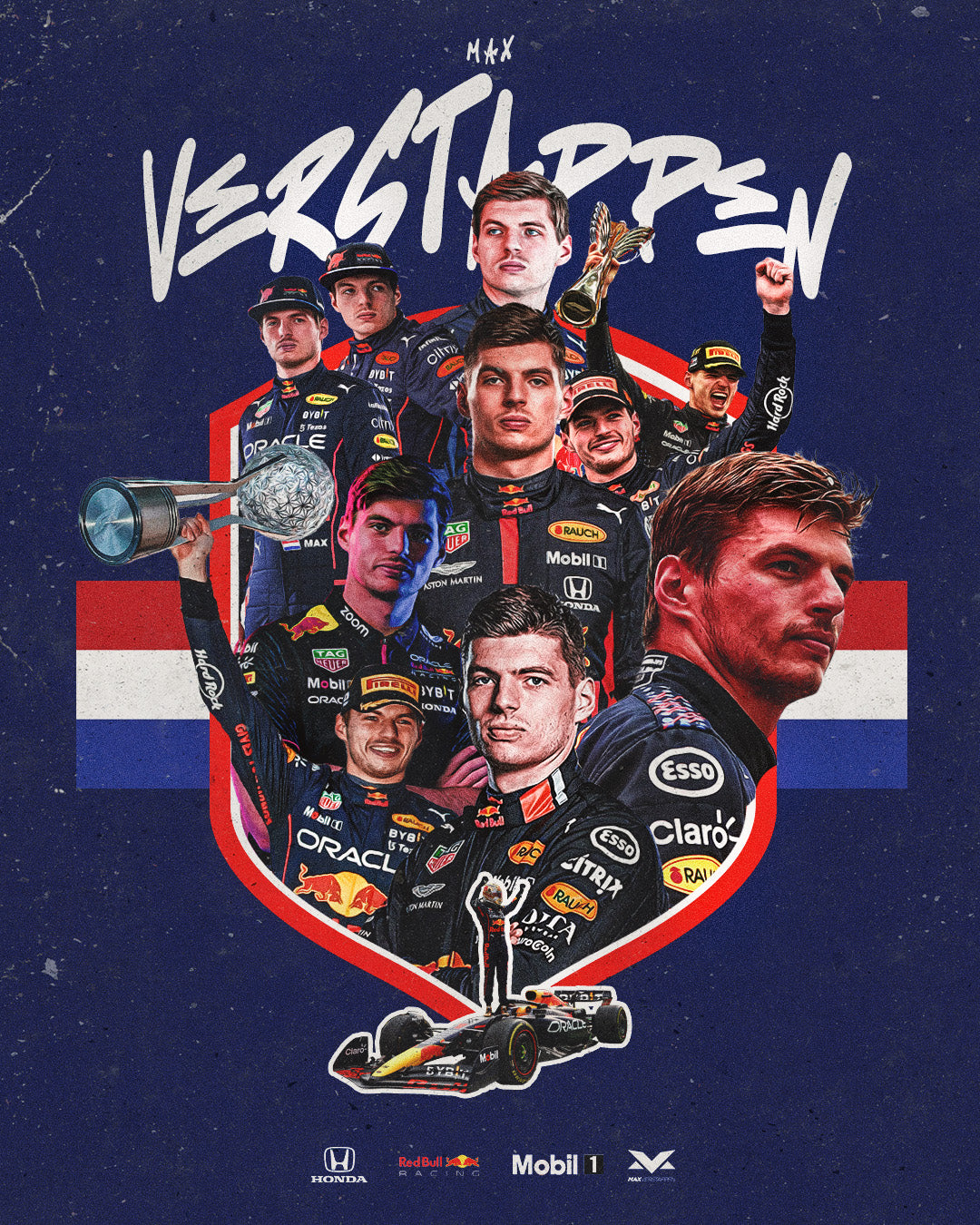 🏁 Max Verstappen Poster Template – Photoshop & Canva Editable 🏁