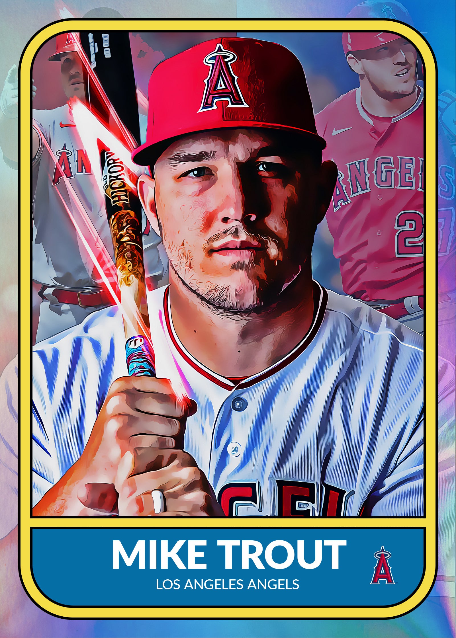 ⚾ Mike Trout Poster Template – Photoshop &amp; Canva Editable ⚾