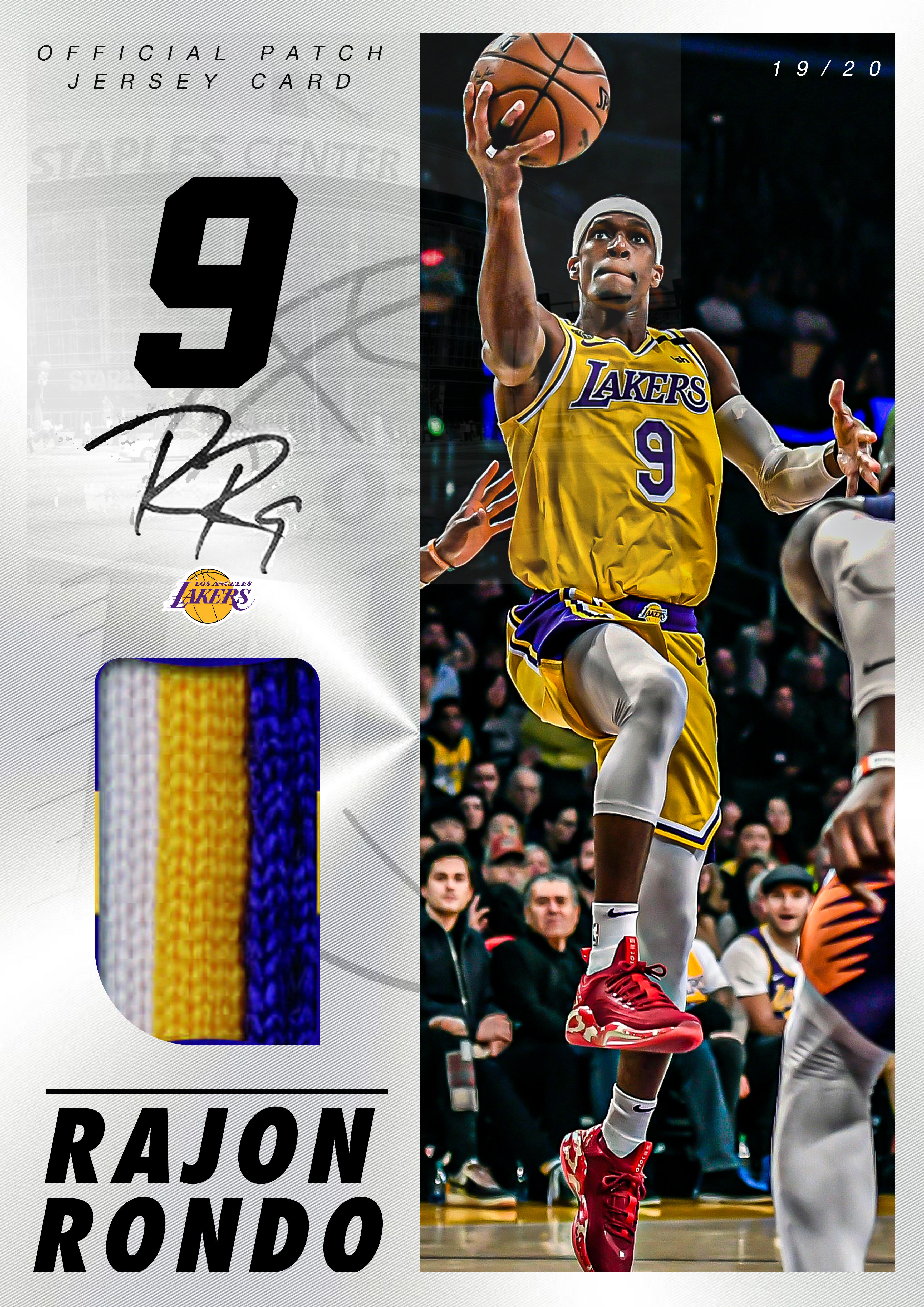 🏀 Rajon Rondo Trading Card Template – Photoshop & Canva Editable 🏀