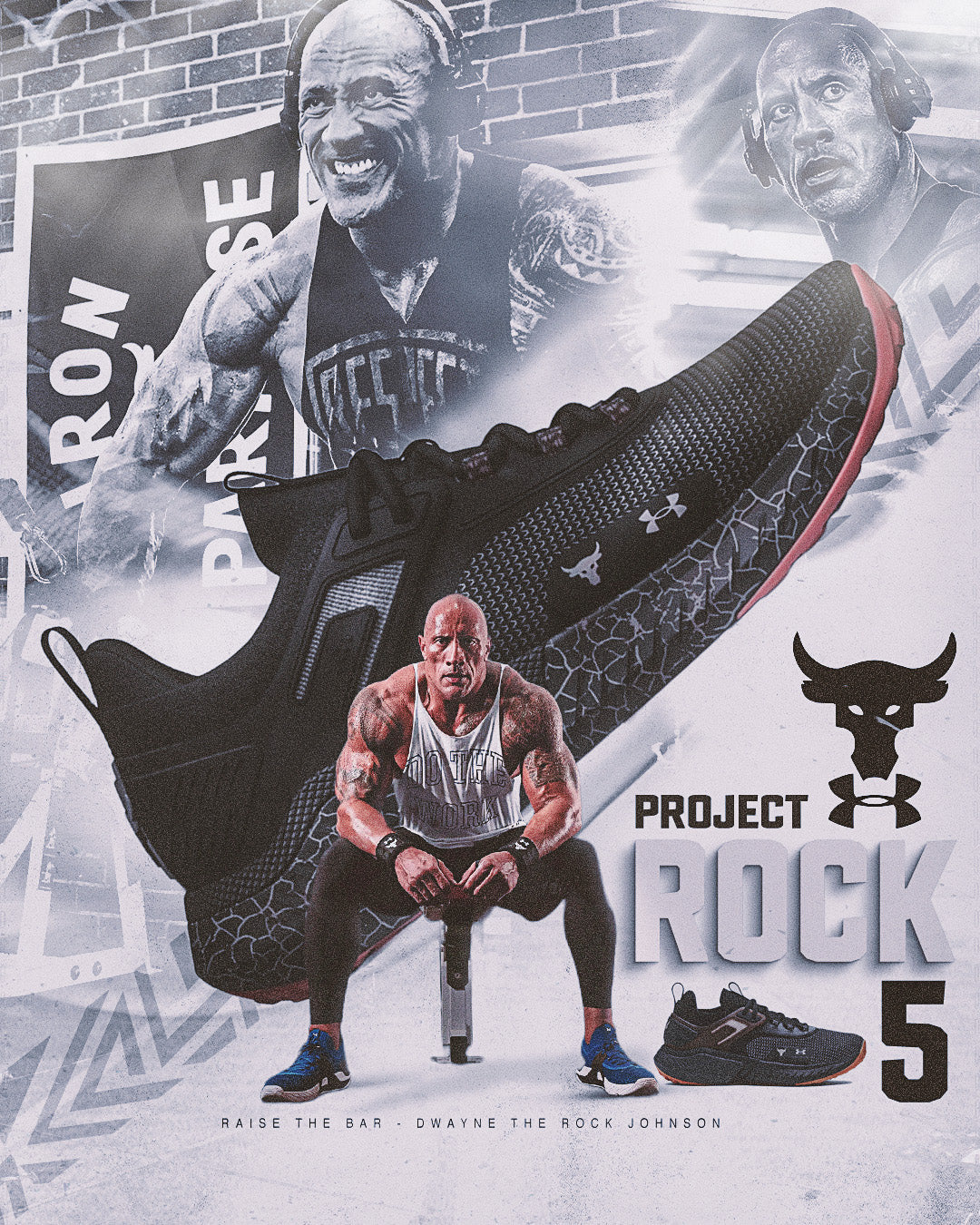 Under Armour x The Rock Poster Template – Photoshop & Canva Editable