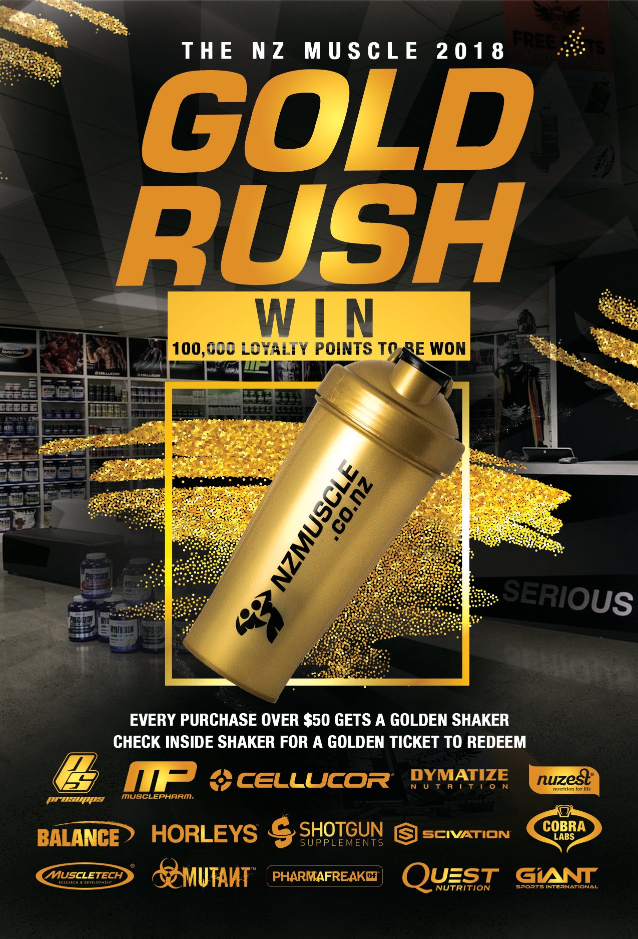 Free Gold Rush Event Flyer Template – Photoshop & Canva Editable