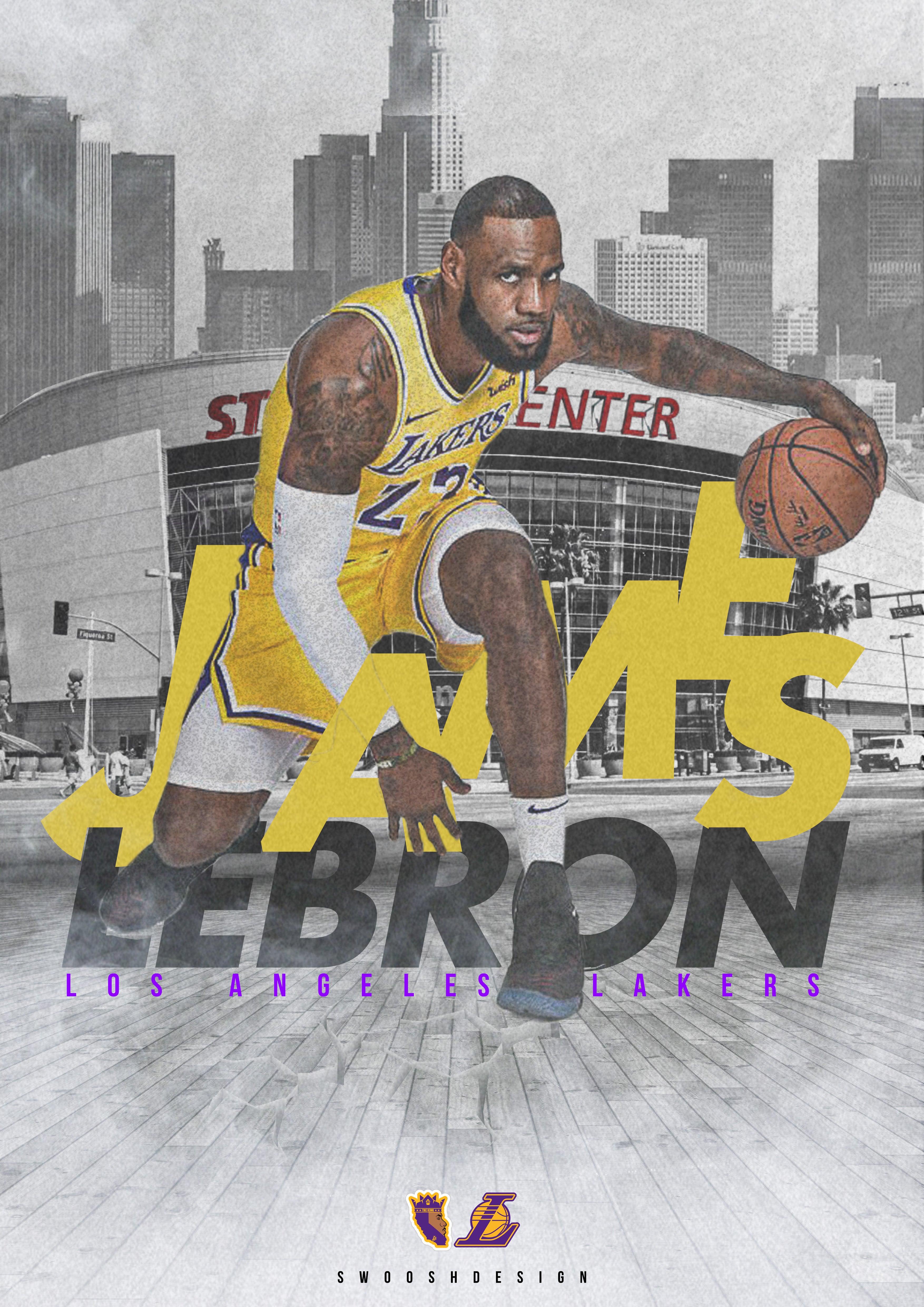 LeBron James Poster Template – Photoshop & Canva Editable